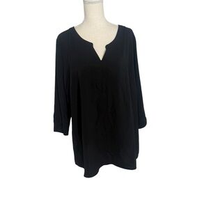 NAIF Black V-Neck Women's Tunic